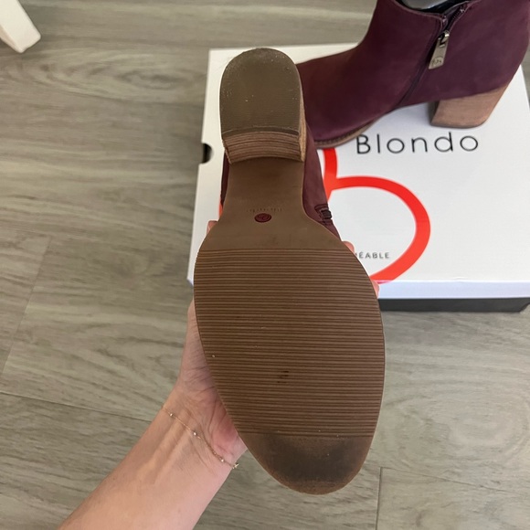 Blondo Burgandy Waterproof Boots Size 8 - Picture 7 of 7